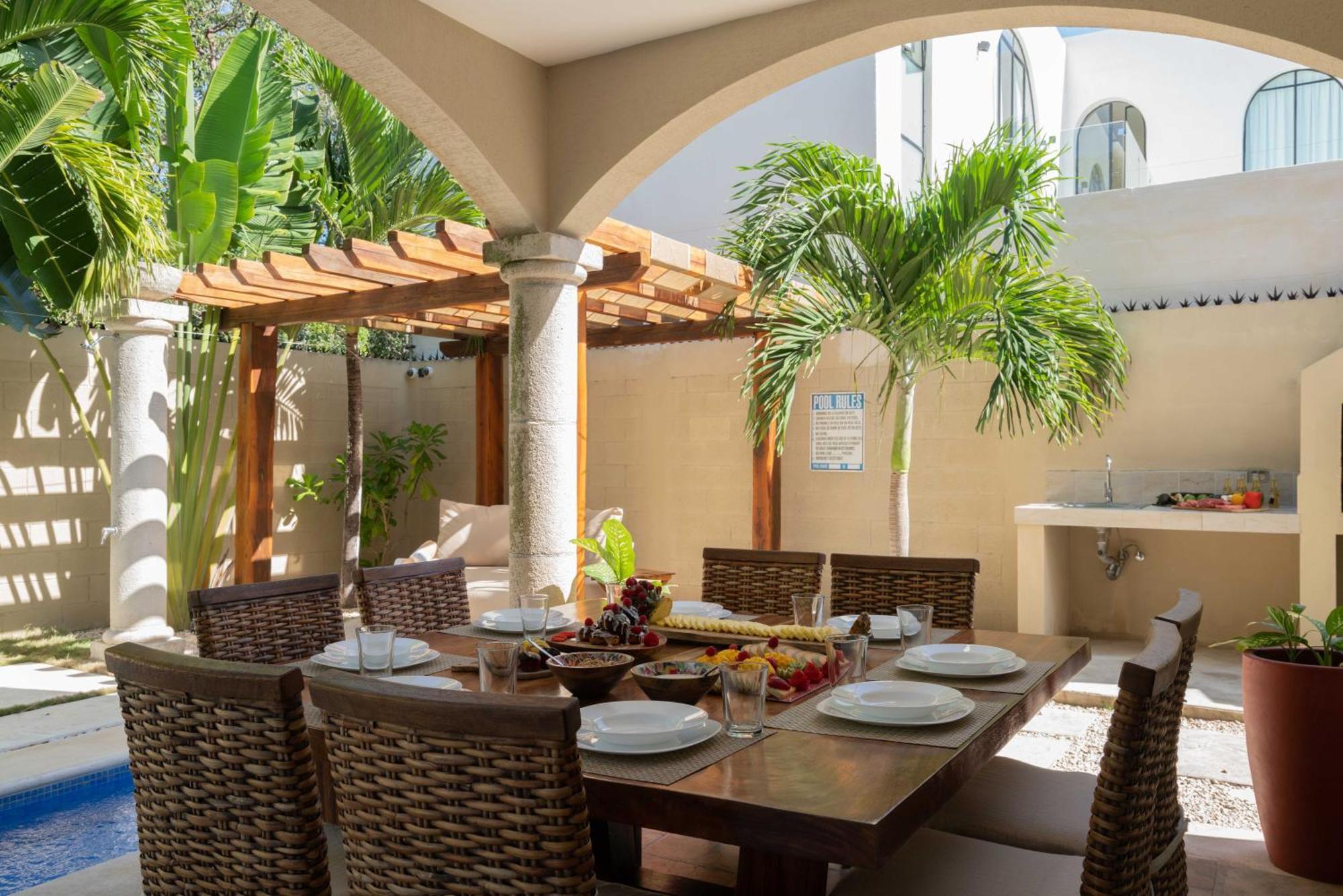 Tulum Stunning Villa For 10-Cabana-Private Pool-Parking Ngoại thất bức ảnh